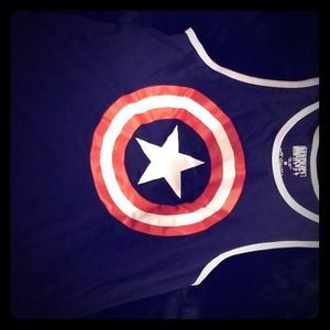Navy blue Captain America tank top